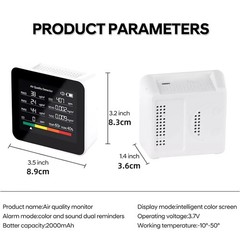1PC Home Safety Air Quality Monitor 9-in-1 Detector Multi-Pollutant Detection