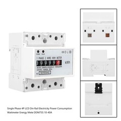 Digital Electric Meter Single Phase DIN Rail kWh Meter 4P LED 10-40A DDM75S