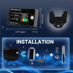 Digital Multimeter Battery Monitor Meter Fits 12V/24V/48V/60V/72V/84V LCD
