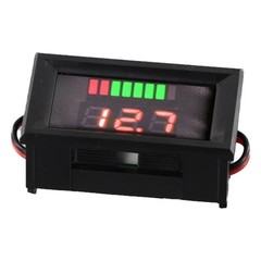 Car Marine Motorcycle LED Digital Voltmeter Battery Gauge for DC 6 100V Range