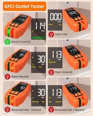 Circuit Breaker Finder & GFCI Outlet Tester with Digital LCD Display, 90-135V…