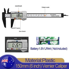 6”LCD 150mm Digital Vernier Caliper Micrometer Measure Tool Gauge Ruler Plastic
