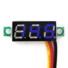 5x Mini DC 0-30V LED 3-Digital Display Voltage Voltmeter Panel Calibratable
