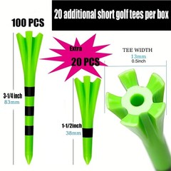 120 Pack Plastic Golf Teas, Contain 100 Pieces 8.9 Inches Unbreakable Long…