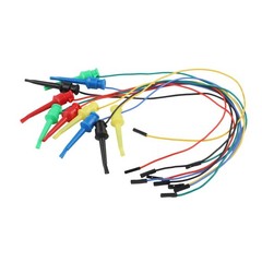 5 Piece Test Hook Clips Set with Silicone Leads for Easy Identification