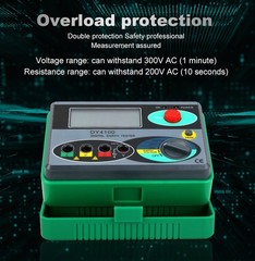 DY4100 Digital Earth Ground Resistance Tester Meter 0~20/200/2000Ω High Accuracy