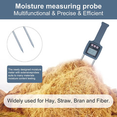 TK100H Portable Hay Moisture Meter – Precise Hay Moisture Tester with Probe for