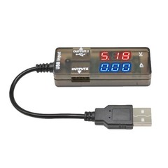 Digital USB Tester with Dual Red and Blue Display and USB Extension Cable