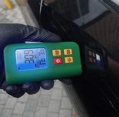LCD Digital Thickness Gauge Car Coating Paint Film Depth Tester Fe/NFe Probe