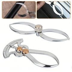 2pcs Thickness Caliper Stainless Steel Inner Outer Diameter Gauge Measuring Tool