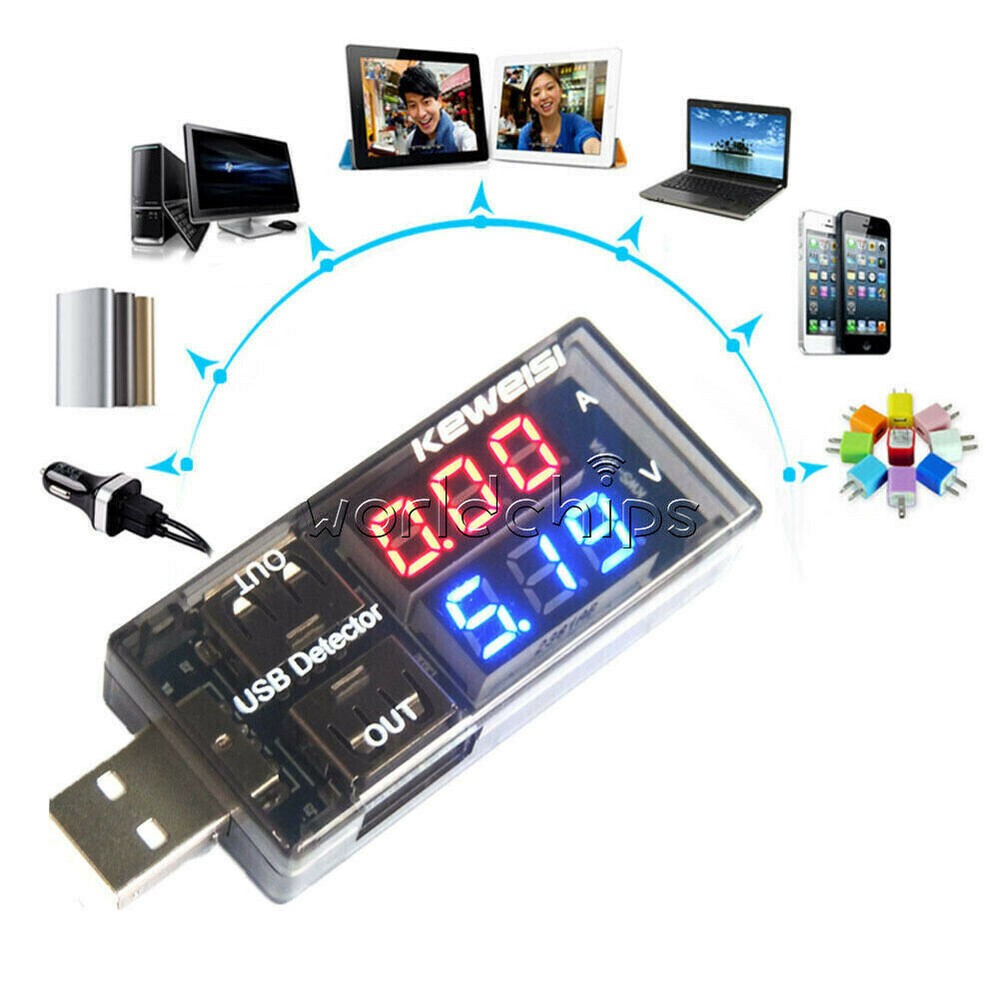 USB Charger Detector Current Voltage Voltmeter Ammeter Digital 7 in 1 LCD Tester