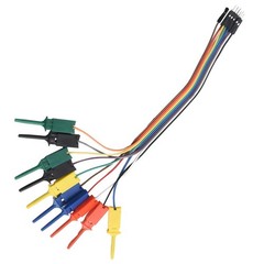Logic Analyzer Cable Clip Probe Set 10 Pin Hook Clips for Circuit Diagnostics