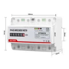 3 Phase 4 Wire Energy Meter 380V 100A LCD Digital Analog kWh Wattmeter Power AC