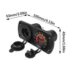 Car Switches Panel with Voltage Display Waterproof Cover and Safety Protections