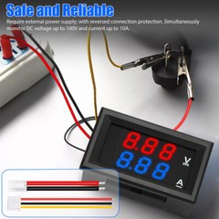 DC 100V 10A Digital Voltmeter Ammeter LED Amp Volt Meter Current Gauge 5/10Pcs