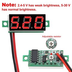 4 Pack 0.28 Inch Mini Digital Voltmeter, LED Display Voltmeter, Measuring Range D…