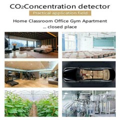 3-in-1 Air Quality Monitor CO2 Temp Moisture 400-5000PPM Carbon Dioxide Detector