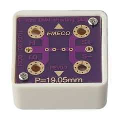 Gold Plated 4 Wire Short Socket Resistance Calibration Tool Designed for DMMs