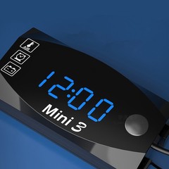 3 in 1 Motorcycle Electronic Clock Thermometer Voltmeter Multifunction LED