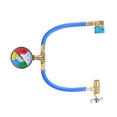 For automotive R134A Charging Hose with 1/4 inch SAE Fitting and Gauge