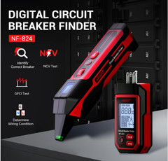 NF- 824 Rechargeable Circuit Breaker Finder with LCD, GFCI Tester & Flashlight