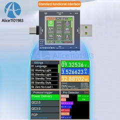DC 0-50V 6.5A Digital Voltage Current Power Meter Tester for Cell Phone Charger