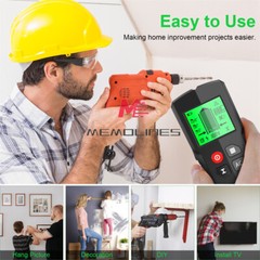 5in1 Stud Finder Wall Metal Detector Backlight AC Live Wire Scanner Wood Checker