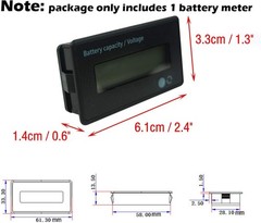 All-in-One Battery Capacity Monitor with Waterproof Display – Green Backlight
