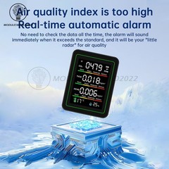 Tuya 5-in-1 WiFi Air Quality Monitor Formaldehyde CO2 TVOC Temp Humidity Tester