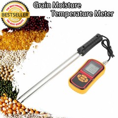 Digital Grain Moisture Meter W/Measuring Probe LCD Display Tester for Corn Wheat