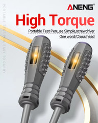 Slotted Screwdriver Neon Bulb Indicator Detector Non-Contact Insulated