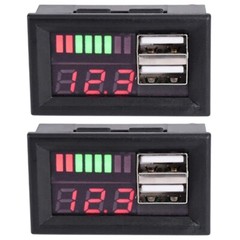 2X 12V Digital Voltmeter Voltage Battery Panel Meter for Car Motorcycle US I9B9-