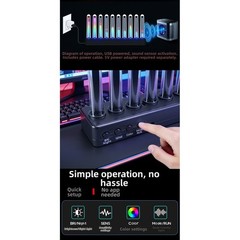 For SPECTRUM Audio Visualizer RGB LED Light for Gaming Room Decoration