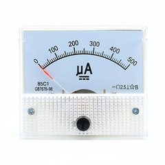 DC Ammeter 50uA-30A/5V-300V DC Voltmeter 85C1Analog Panel Meter 65x56mm