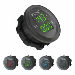Round Panel Voltage Ammeter Amp Volt Meter Monitor Gauge Tester For Marine Boat