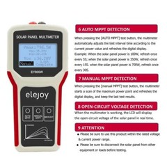LCD Photovoltaic Panel Power/Supplys Solar Panel Multimeter MPPT Tester EY800W