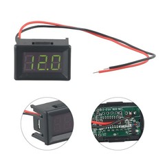 LED Digital Voltage Gauge for DC4 5V 30V Measurement Red Blue Green Display