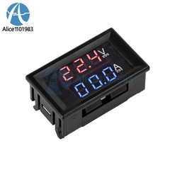 DC 100V 50A Digital Voltmeter Ammeter LED Amp Dual Voltage Meter Gauge Display