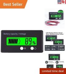 Golf Cart Battery Capacity Indicator – 3S-26S Voltage Meter with Green Display