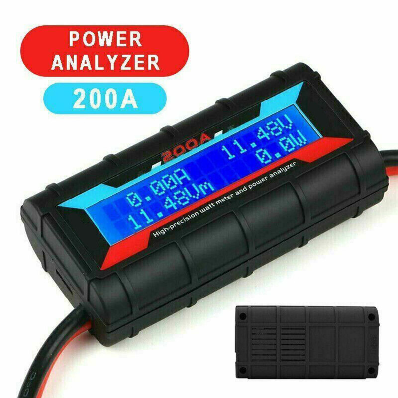 200A LCD Digital High-precise Amp Watt Meter RC Battery Solar Power Analysers x1