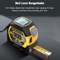 3-in-1 Laser Tape Measure Digital Tape Measure High Precision Laser Rangefinder