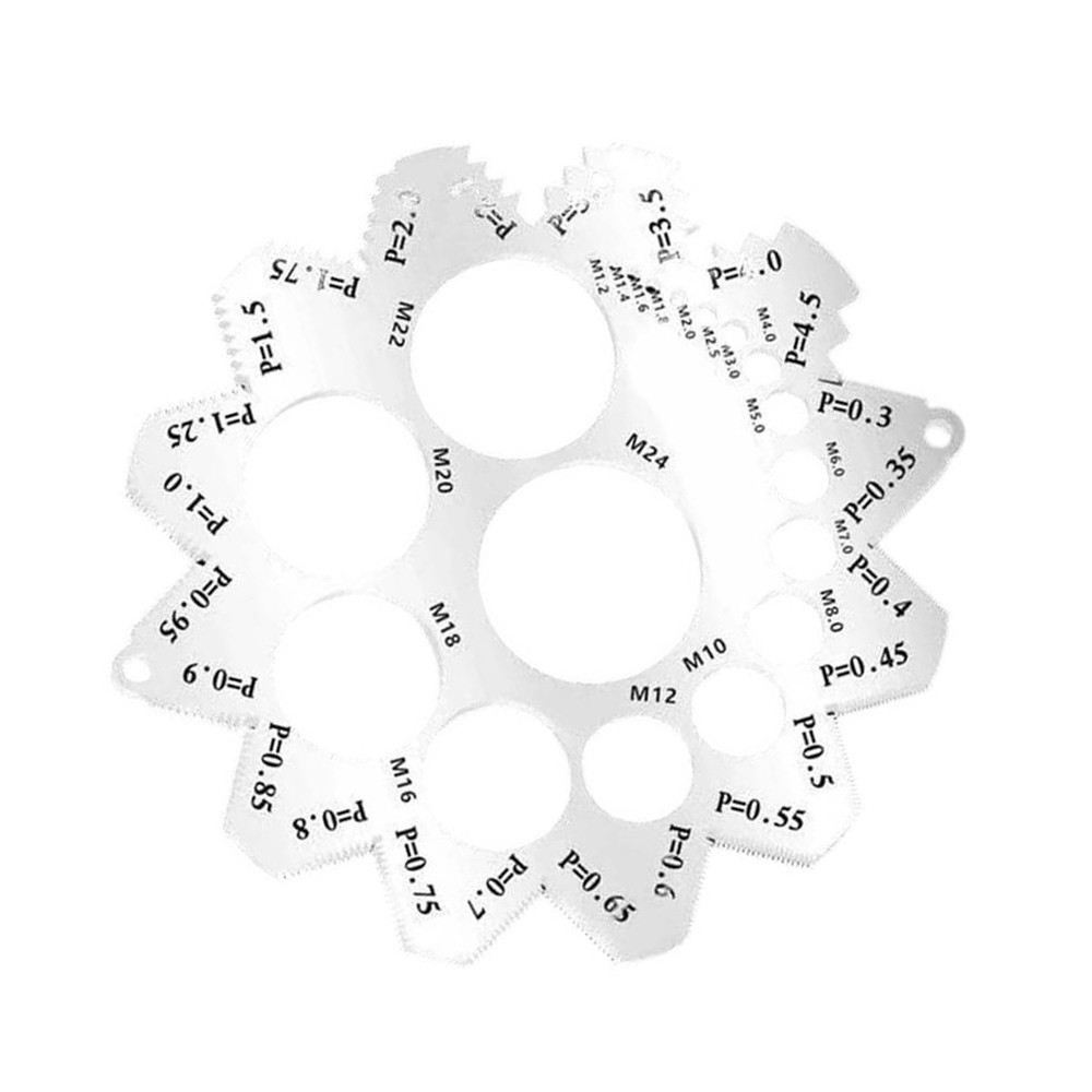 Rust Resistant 304 Stainless Steel Thread Pitch Gauge for Frequent Use
