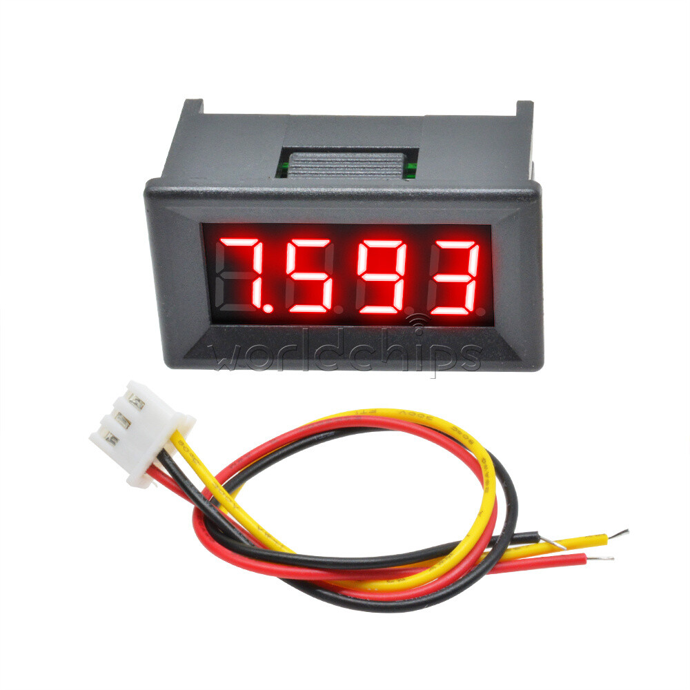 0.36″ Digital 3-Wires LED Panel Display 4-Bit DC 0-100V Voltmeter Meter Tester