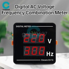 AC50-500V Voltage Frequency Meter Digital LED Display VoltageTester 10.0-99.9Hz