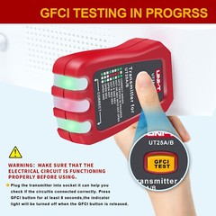 UT25A Digital AC Circuit Breaker Finder + GFCI Outlet Socket Tester 90-120 V LED