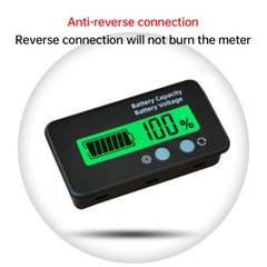 2pc Green DC6-100V LCD Digital Battery Capacity Monitor Indicator Voltage Meter