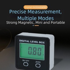 Compact Digital Inclinometer Two Button Angle Meter with Magnetic Base