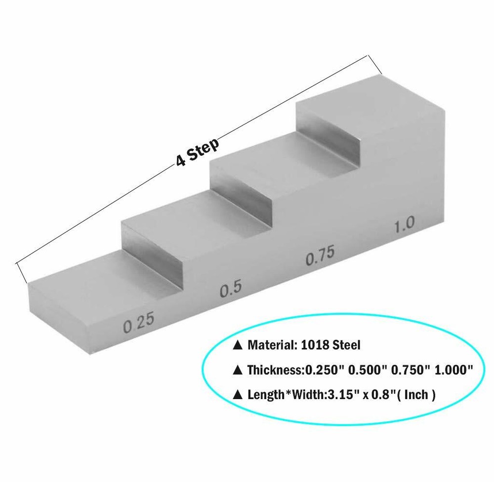 4 Step Calibration Block NDT Calibrator for Ultrasonic Thickness Gauge Meter