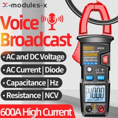 ANENG AT619 Digital Voice Broadcast Multimeter Professional AC/DC Clamp Meter