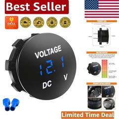Compact 12V Waterproof Voltmeter for Cars & Motorcycles – Easy Install & Durable